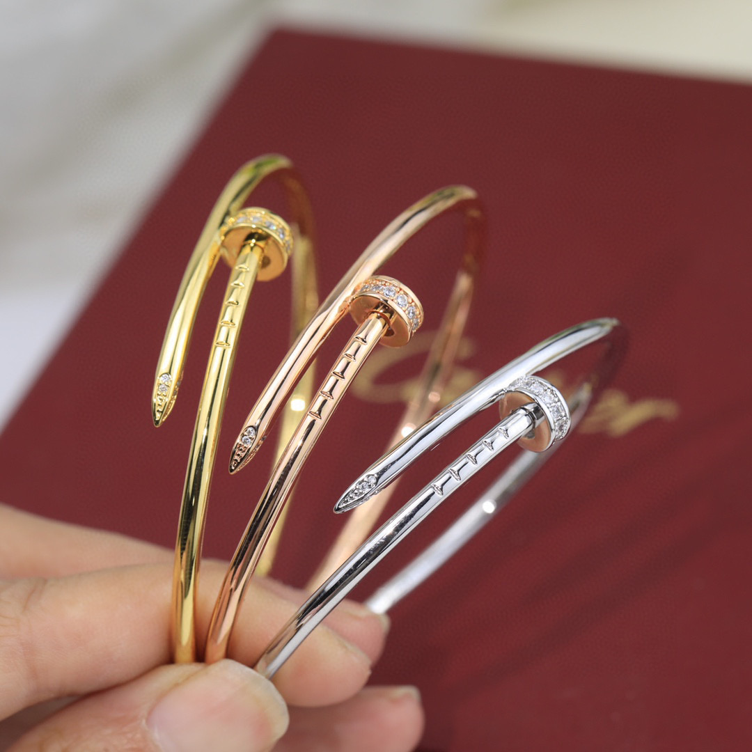 CTS008 Juste un Clou bracelet, small model, diamonds 2.5mm - ccjewelryacc