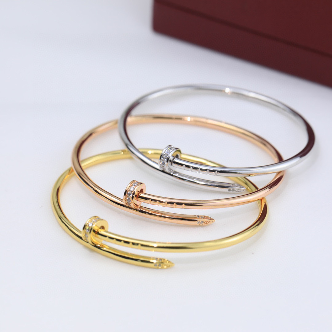CTS008 Juste un Clou bracelet, small model, diamonds 2.5mm - ccjewelryacc