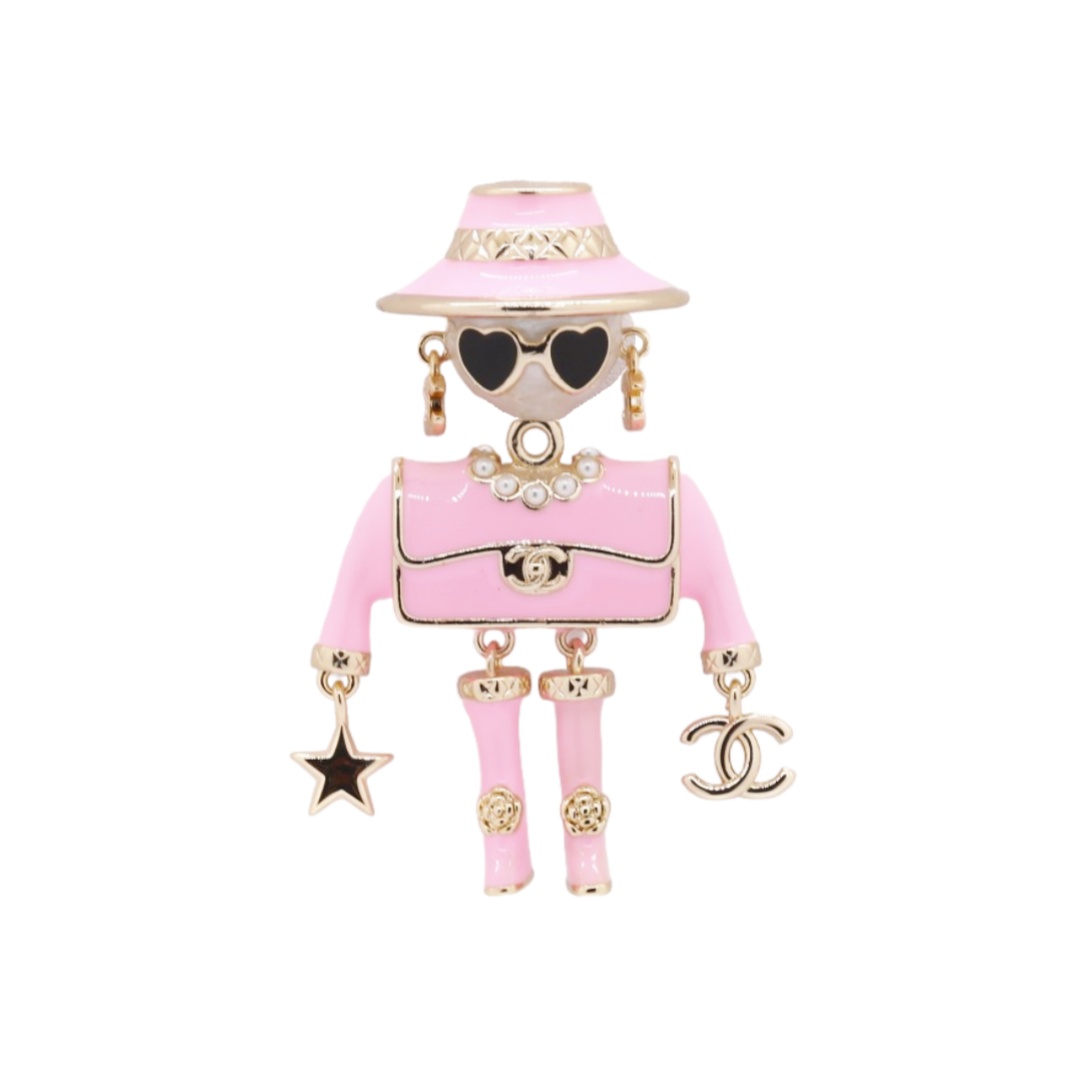BCB594 Chanel Pink cartoon brooch pin - ccjewelryacc