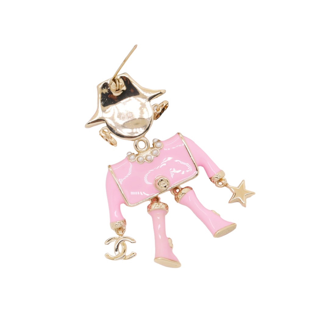 BCB594 Chanel Pink cartoon brooch pin - ccjewelryacc