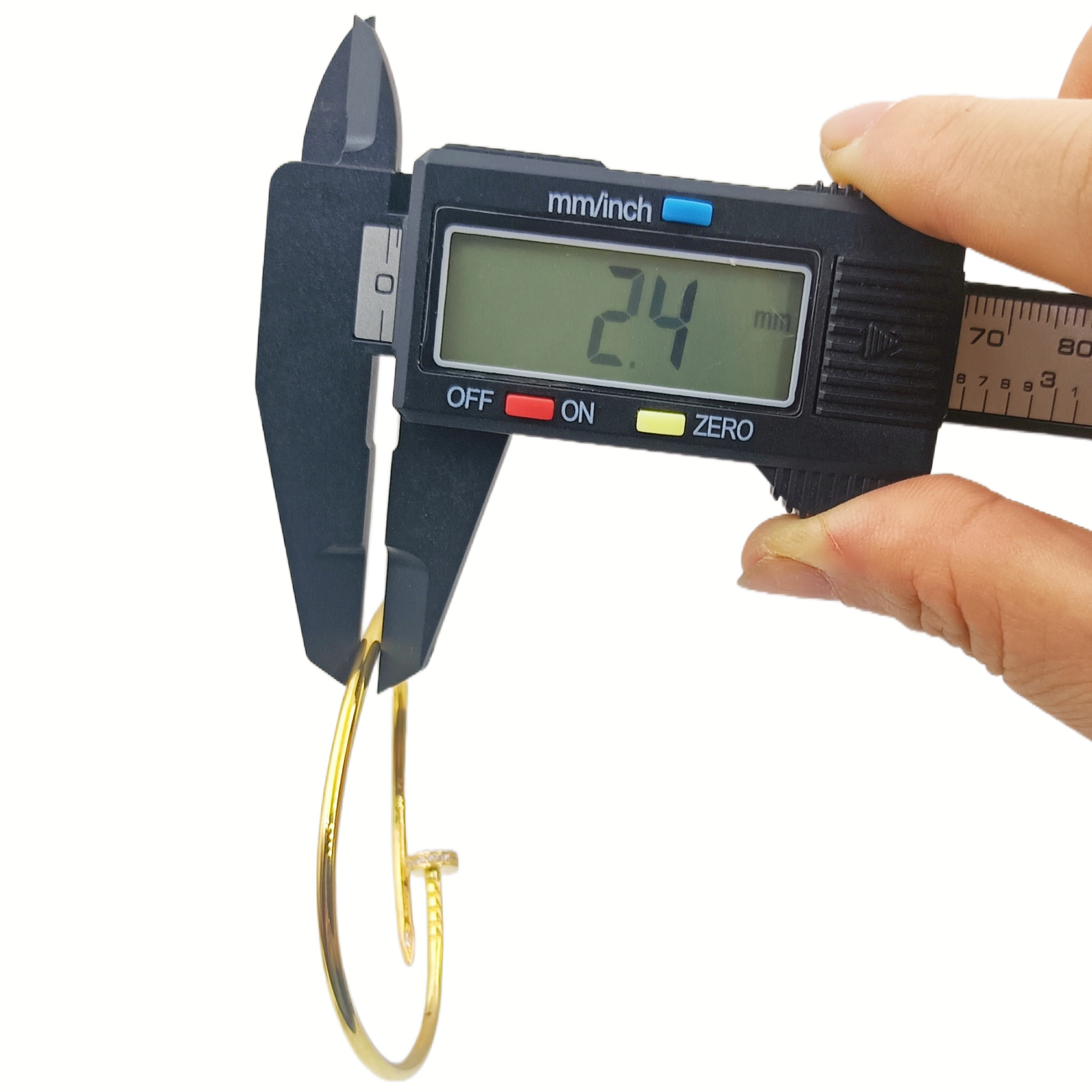 CTSV026 18K Gold slender and flexible Juste un Clou bracelet, small model, diamonds 2.5mm - ccjewelryacc