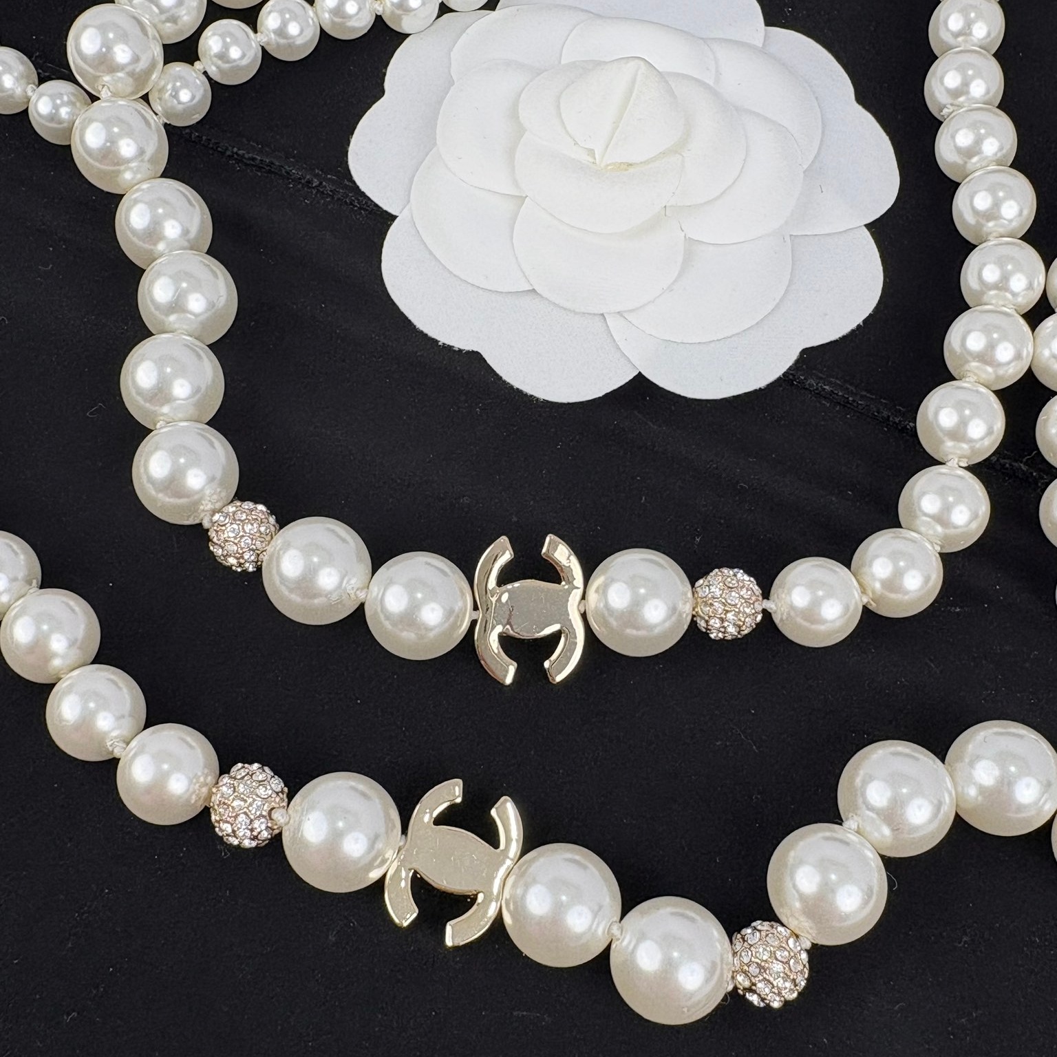 CCL338 Chanel pearl long chain sweater necklace for women - ccjewelryacc