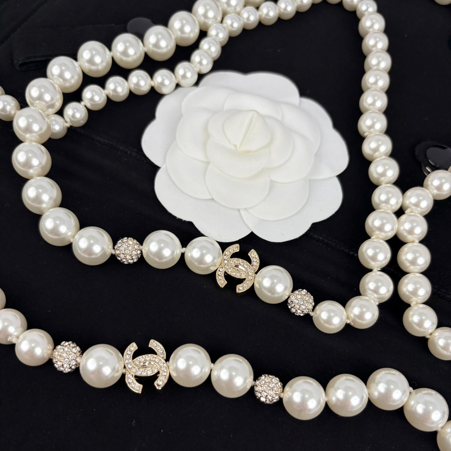 CCL338 Chanel pearl long chain sweater necklace for women - ccjewelryacc