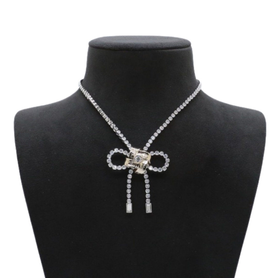 CCN059 Chanel crystal tennis chain bow choker necklace for women - ccjewelryacc
