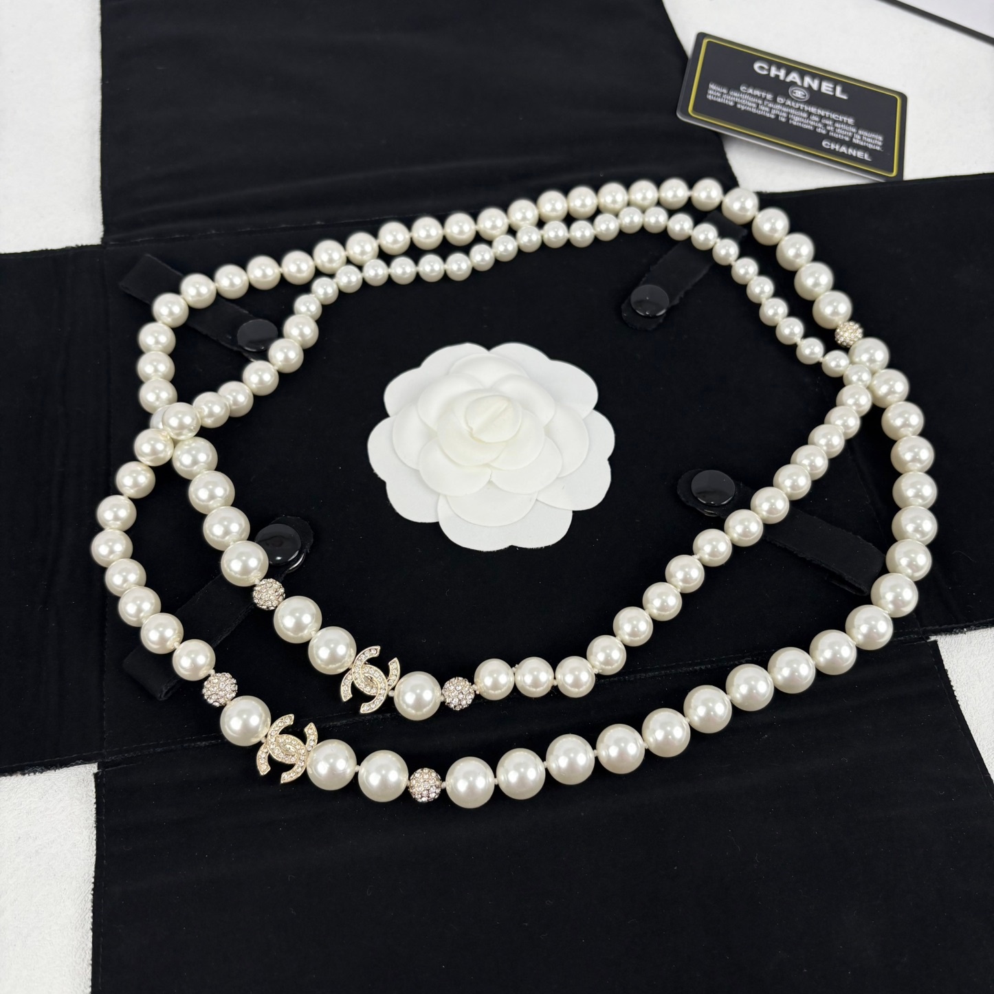 CCL338 Chanel pearl long chain sweater necklace for women - ccjewelryacc