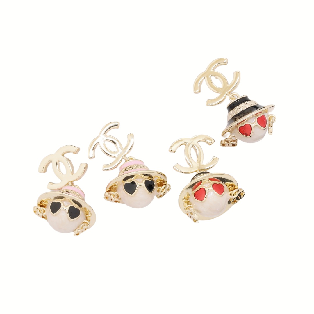 CCE362 Chanel cartoon doll dangle earrings for women - ccjewelryacc