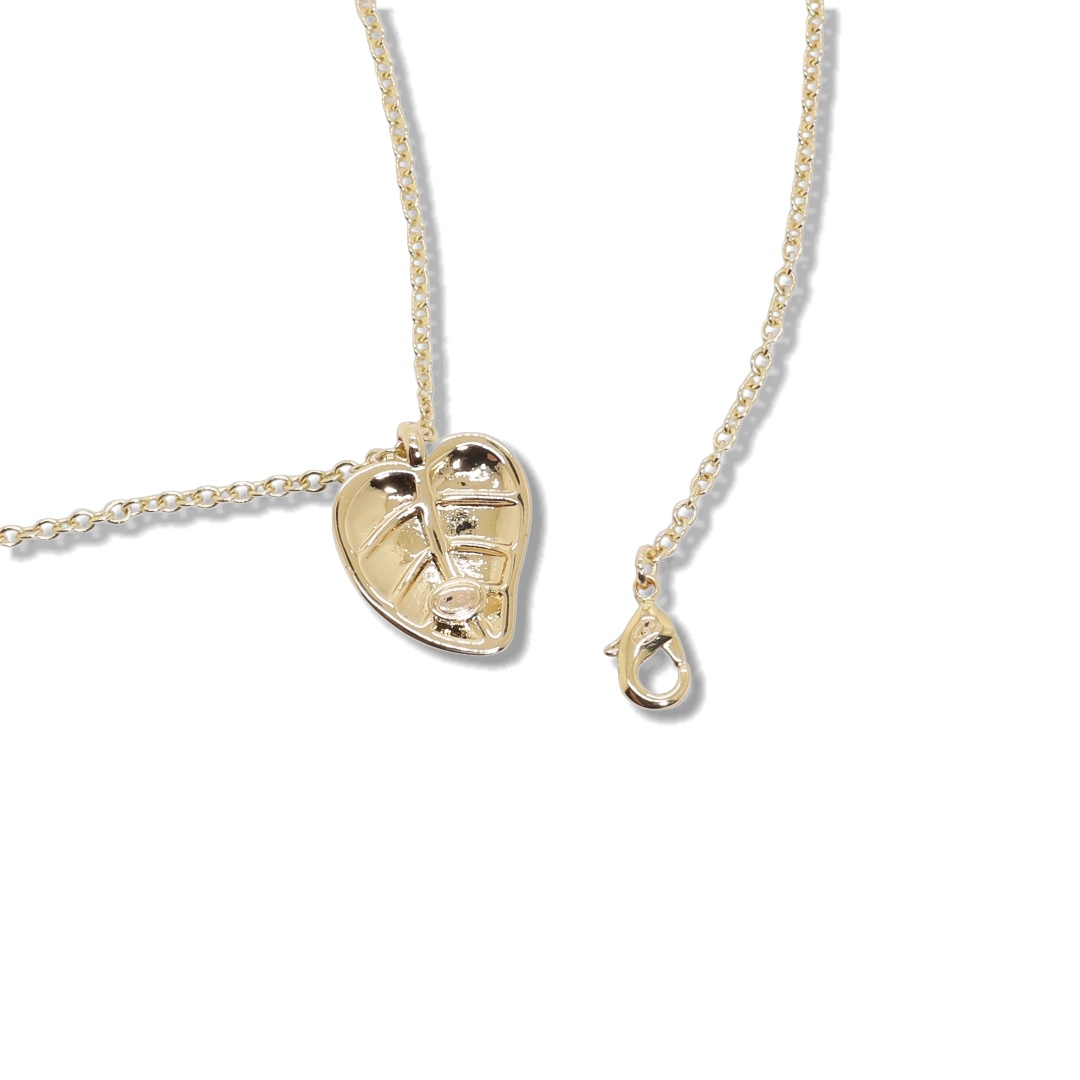 CCN204 Chanel Black enamel heart pendant necklace for women - ccjewelryacc