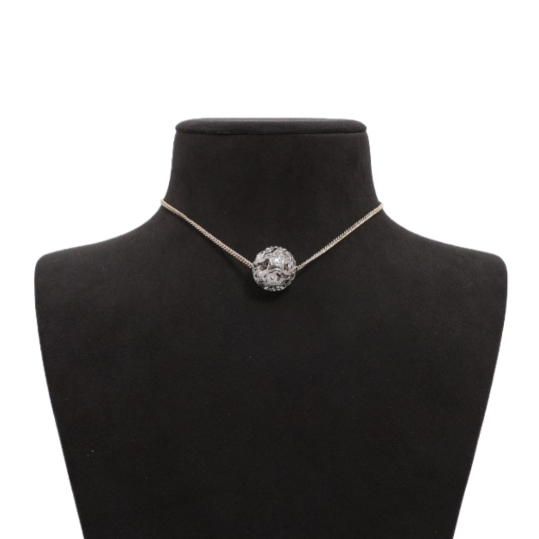 CCN200 Chanel hollow-out ball charm choker necklace - ccjewelryacc