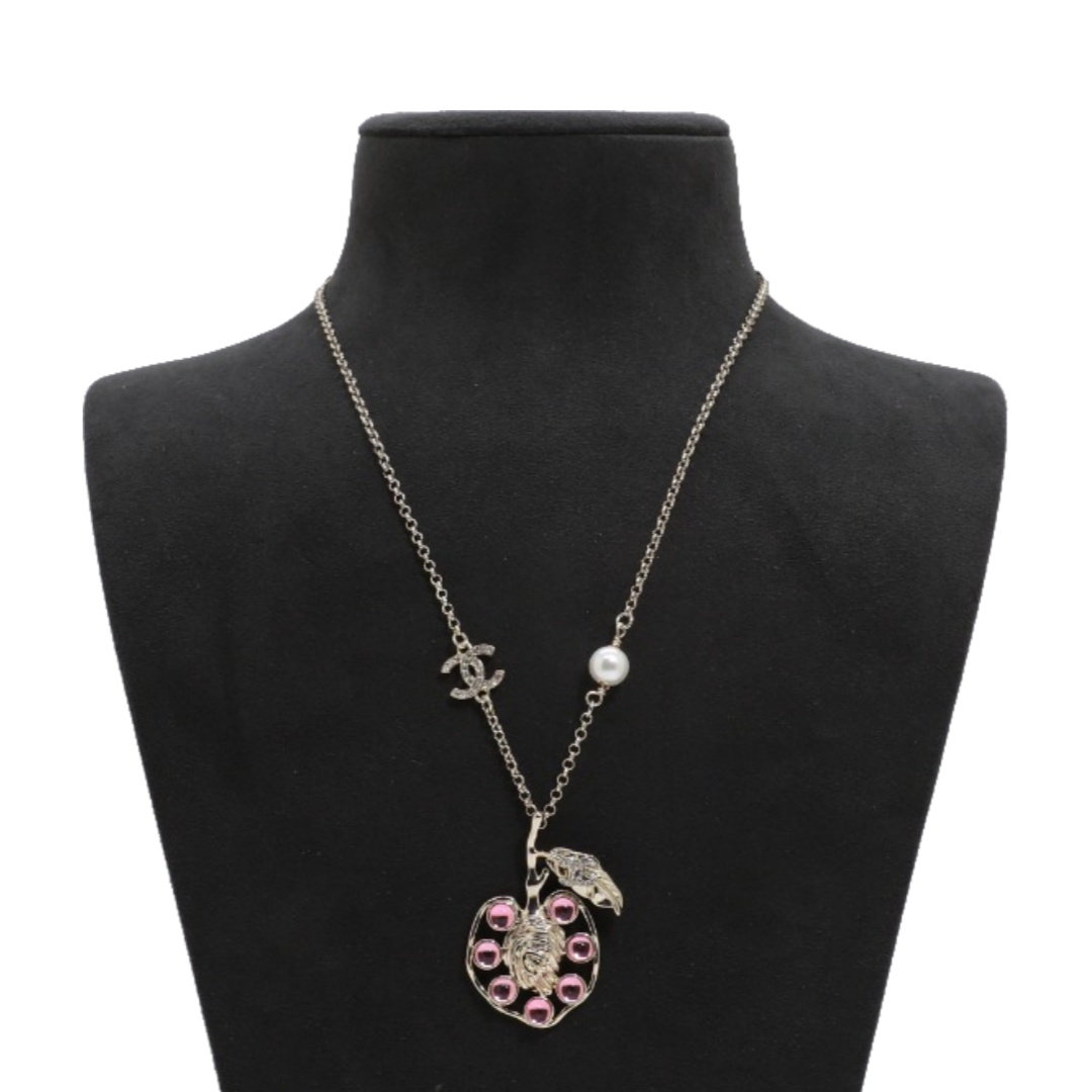 CCN178 Chanel hollow-out crystal Peaches pendant necklace for women - ccjewelryacc