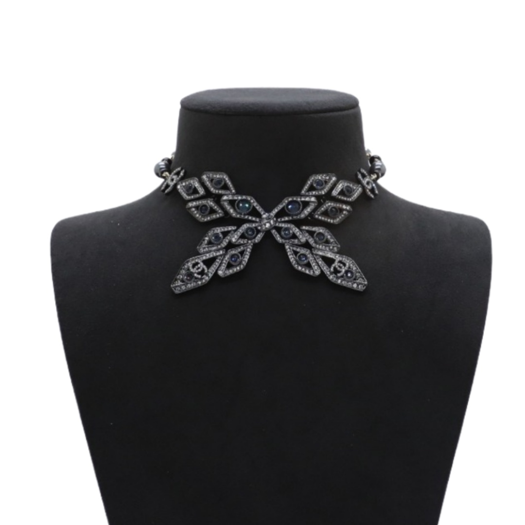 CCN375 Chanel vintage crystal butterfly choker necklace - ccjewelryacc