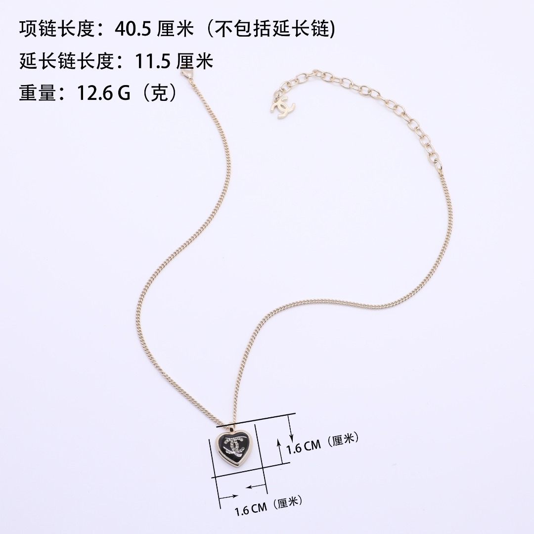 CCN157 Chanel heart pendant necklace for women - ccjewelryacc