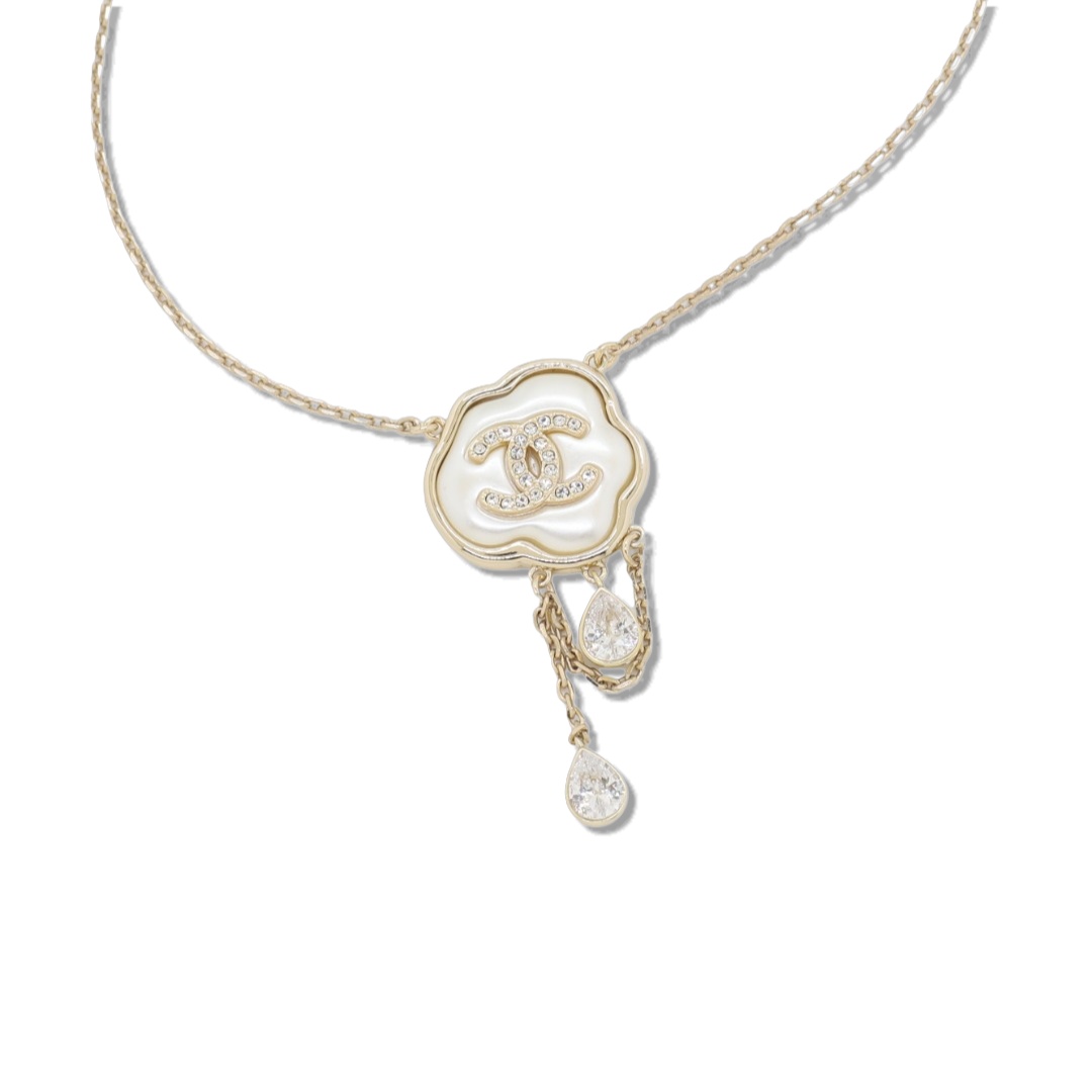 CCN131 Chanel acrylic dropping pendant necklace for women - ccjewelryacc