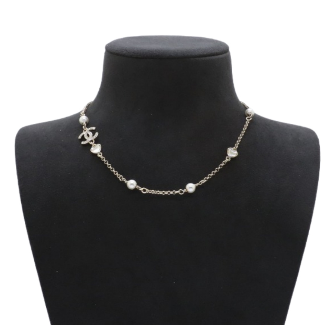 CCN079 Chanel crytal heart cc logo choker necklace for women - ccjewelryacc