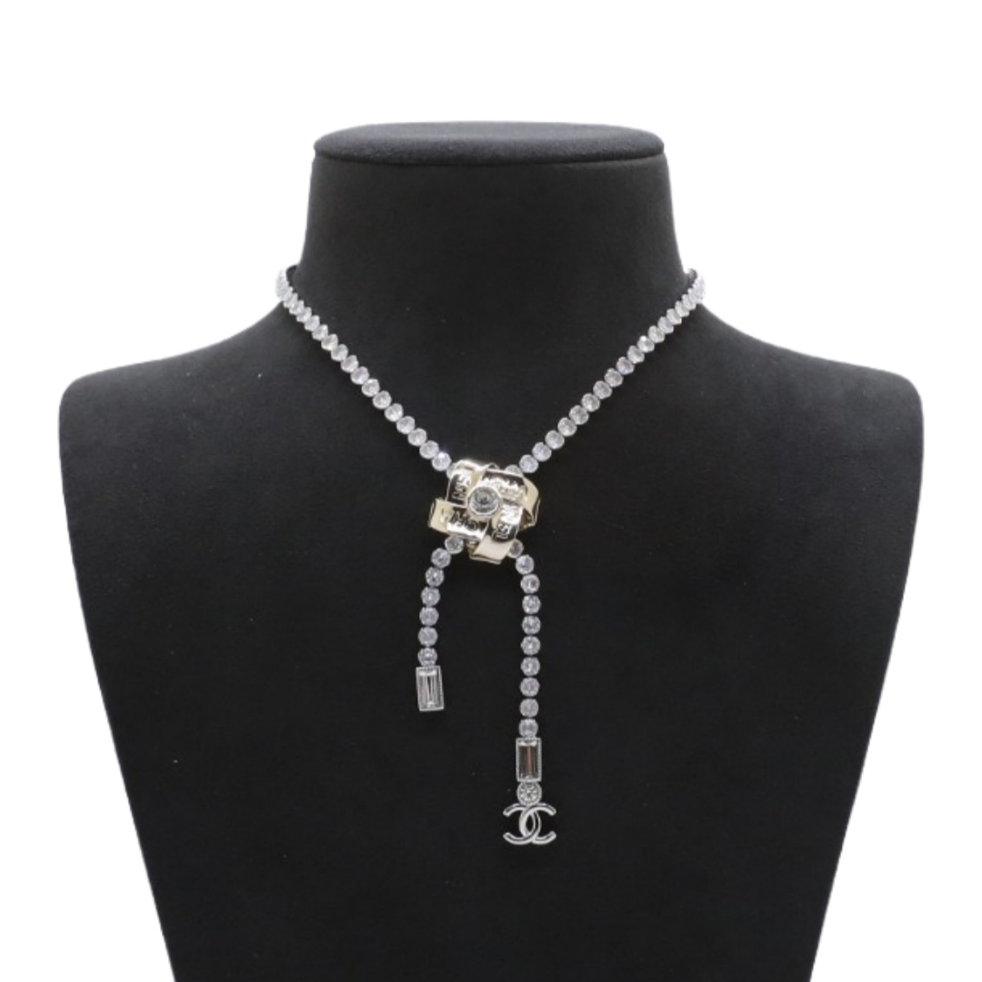 CCN177 Chanel crystal tennies chain tassels necklace for women - ccjewelryacc