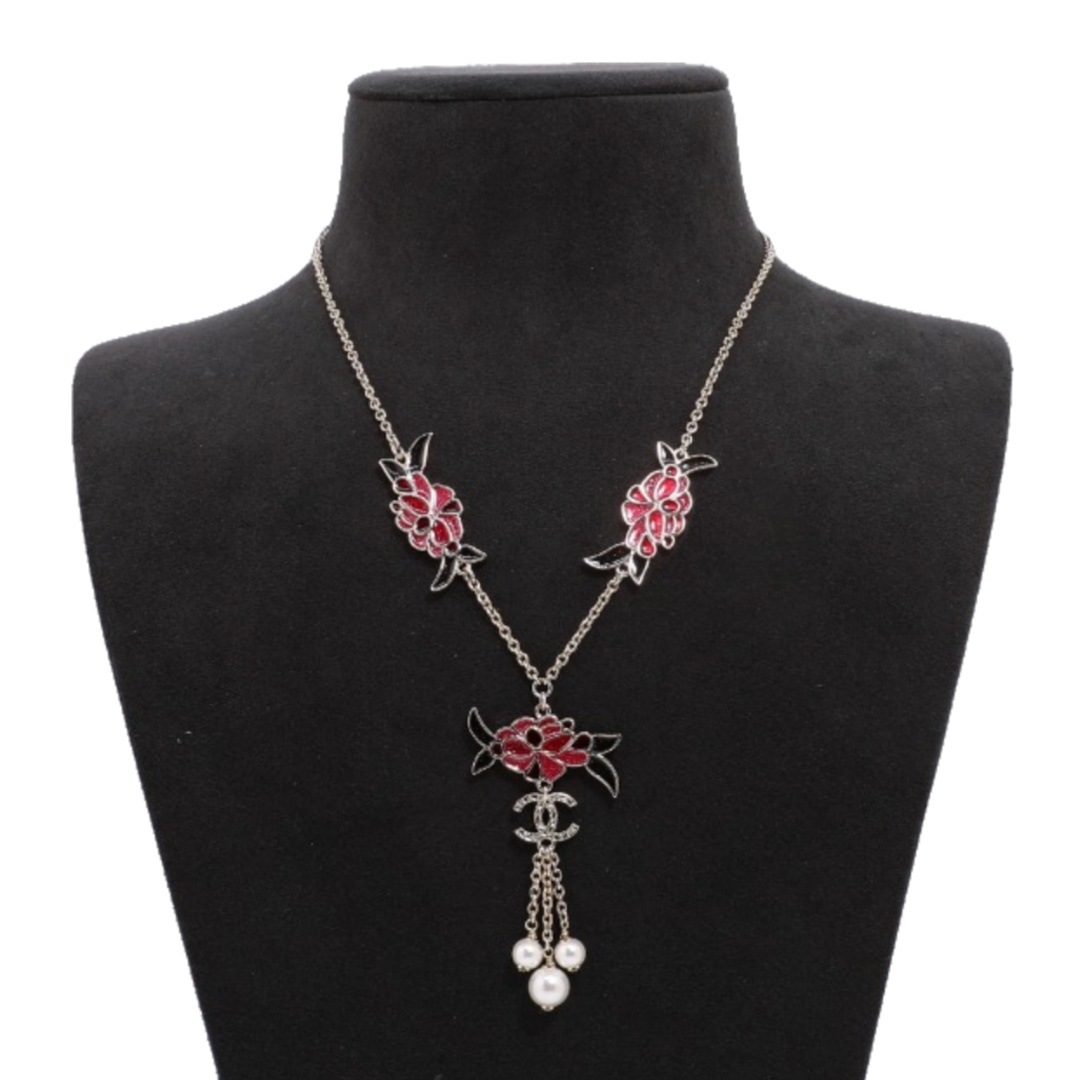 CCN191 Chanel color enamel flower tassels necklace for women - ccjewelryacc