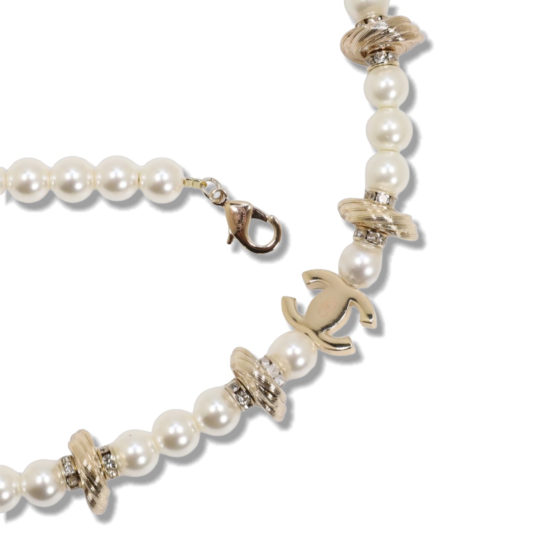 CCN487 Chanel pearl choker necklace - ccjewelryacc