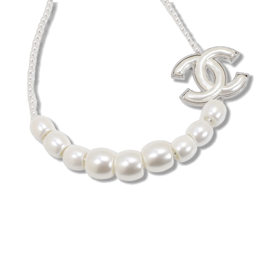 CCN503 Chanel chunky Pearl choker necklace - ccjewelryacc