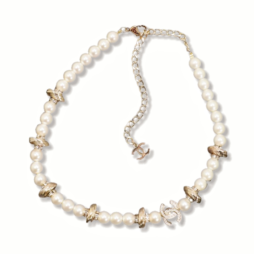 CCN487 Chanel pearl choker necklace - ccjewelryacc