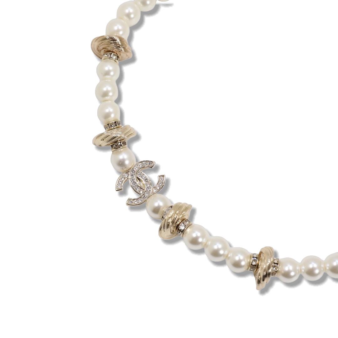 CCN487 Chanel pearl choker necklace - ccjewelryacc