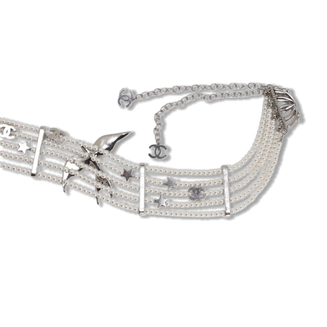 CCN029 Chanel choker necklace white Gold - ccjewelryacc