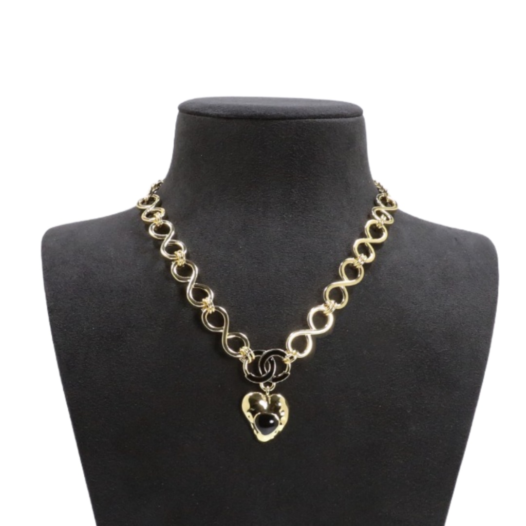 CCN249 Chanel Chunky Chain enamel heart choker necklace for women - ccjewelryacc