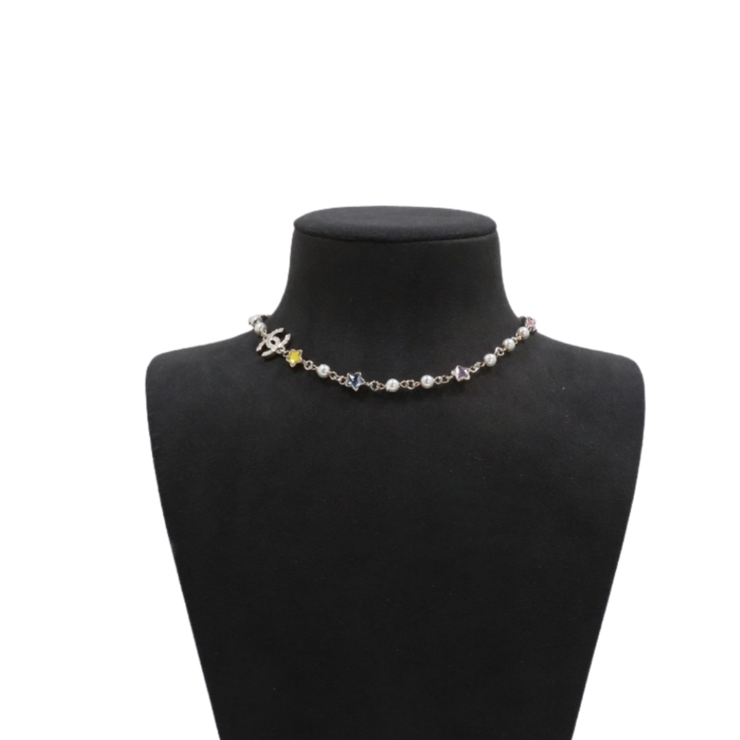 CCN109 Chanel crystal stars heart charms choker necklace - ccjewelryacc