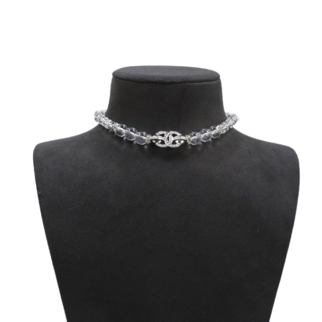 CCN066  Chanel white Gold pearl choker necklace - ccjewelryacc