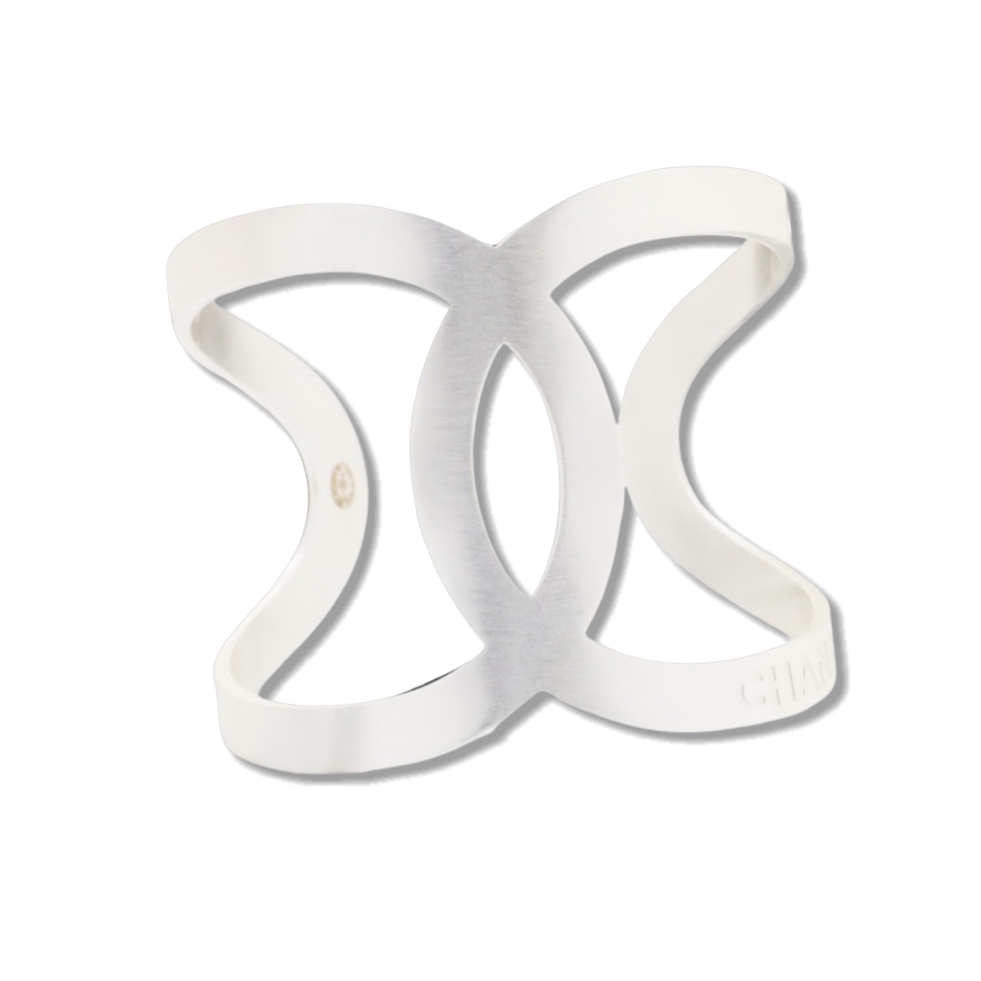 CCS125 Chanel Brushed Silver Bracelet - ccjewelryacc