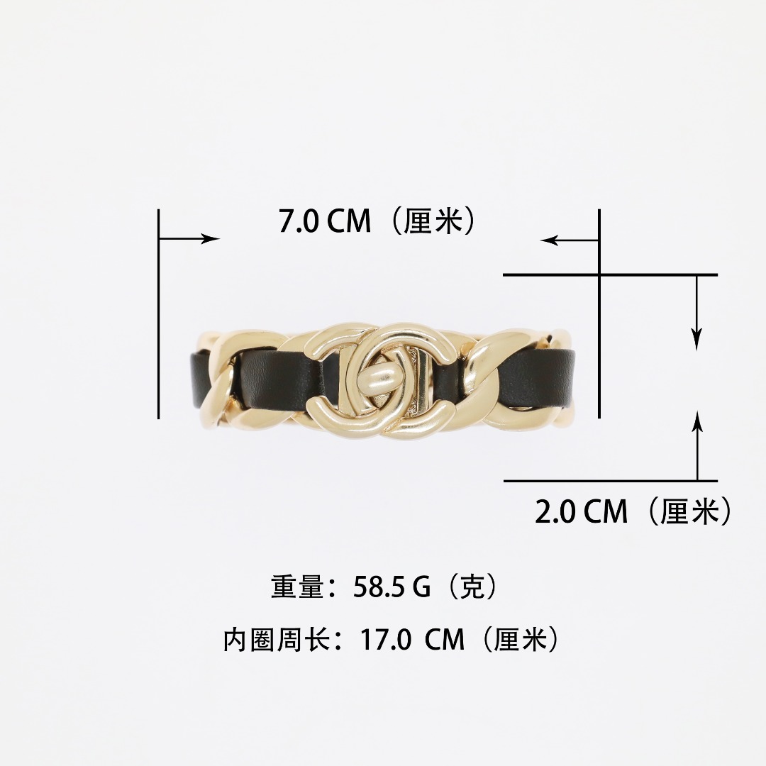 CCS124 Chanel Metal letter bracelet - ccjewelryacc