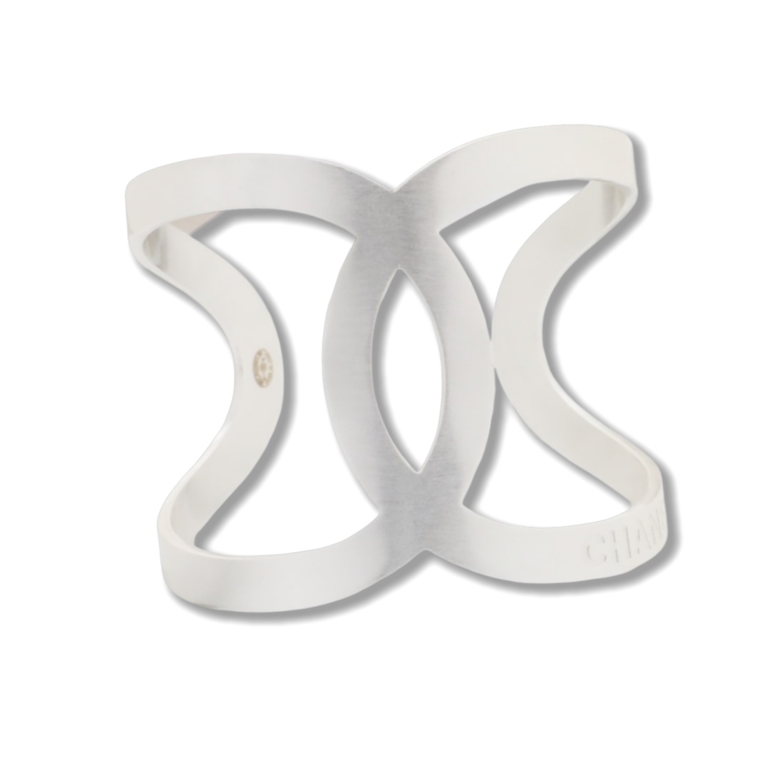 CCS125 Chanel Brushed Silver Bracelet - ccjewelryacc