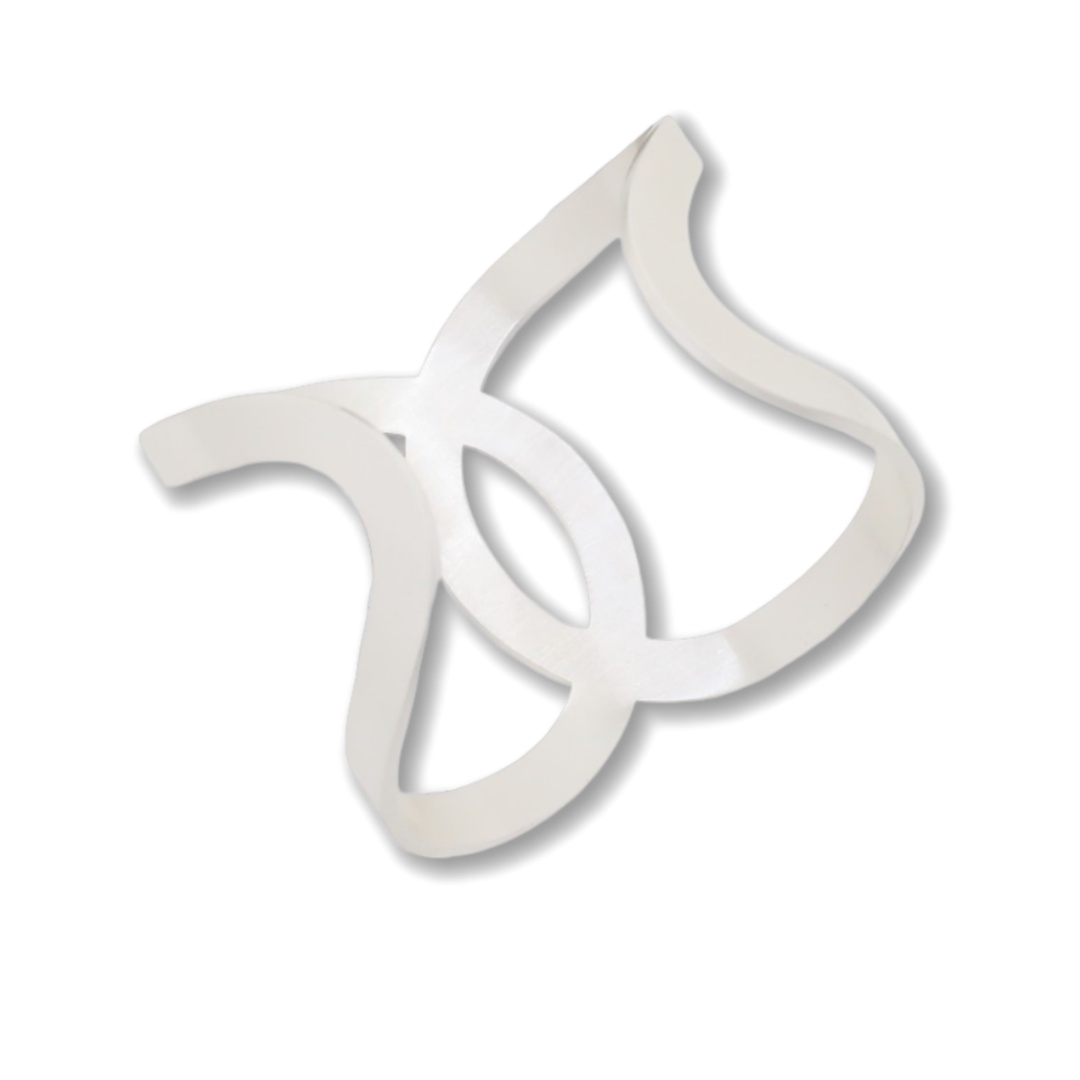 CCS125 Chanel Brushed Silver Bracelet - ccjewelryacc