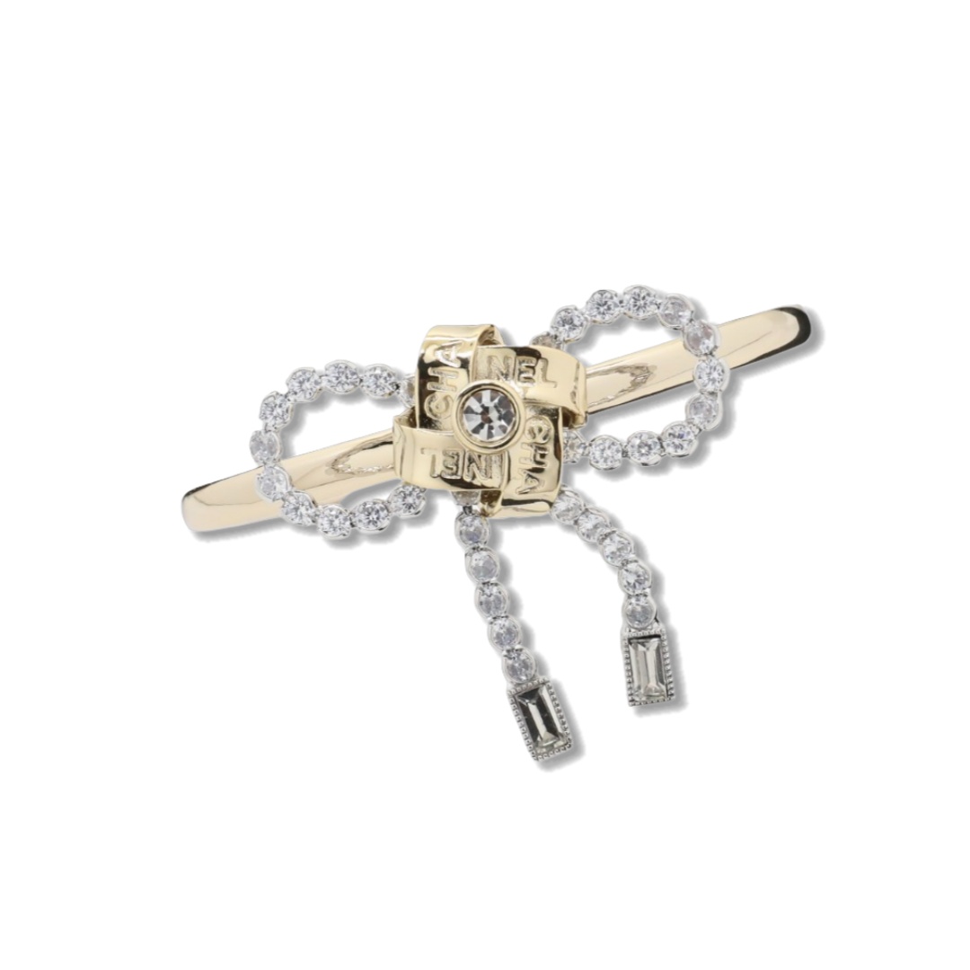 CCS137 Chanel rhinestone bow tassels bangle - ccjewelryacc