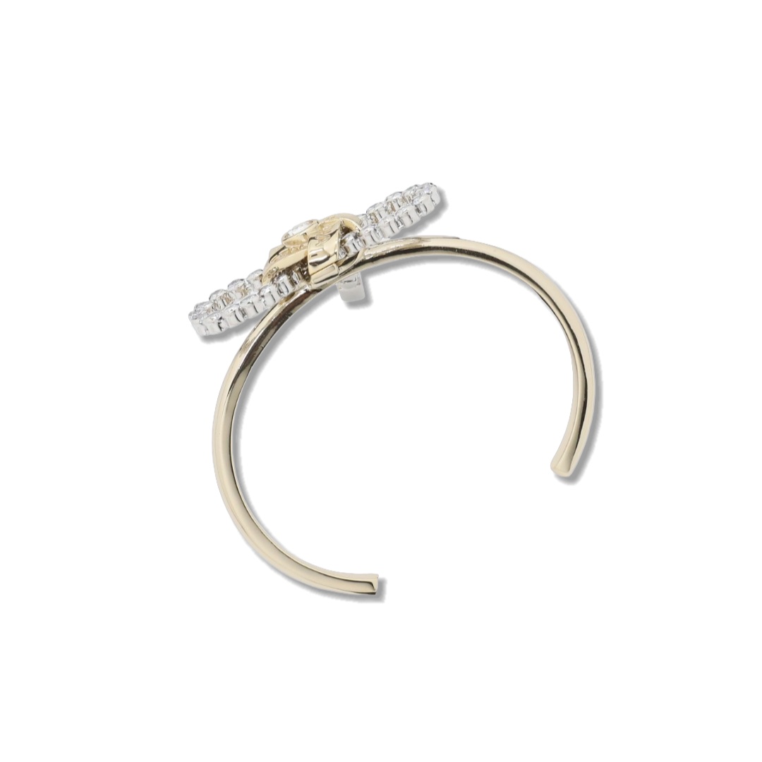 CCS137 Chanel rhinestone bow tassels bangle - ccjewelryacc