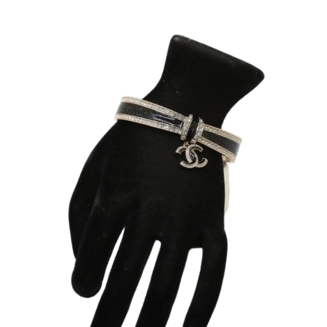 CCS138 Chanel black enamel bow bangle - ccjewelryacc