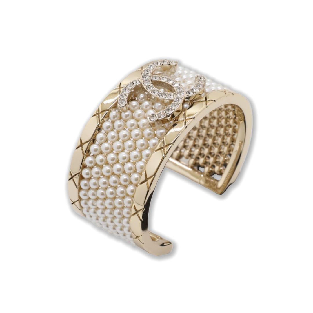 CCS146 CC Pearl Bangle bracelet Large - ccjewelryacc