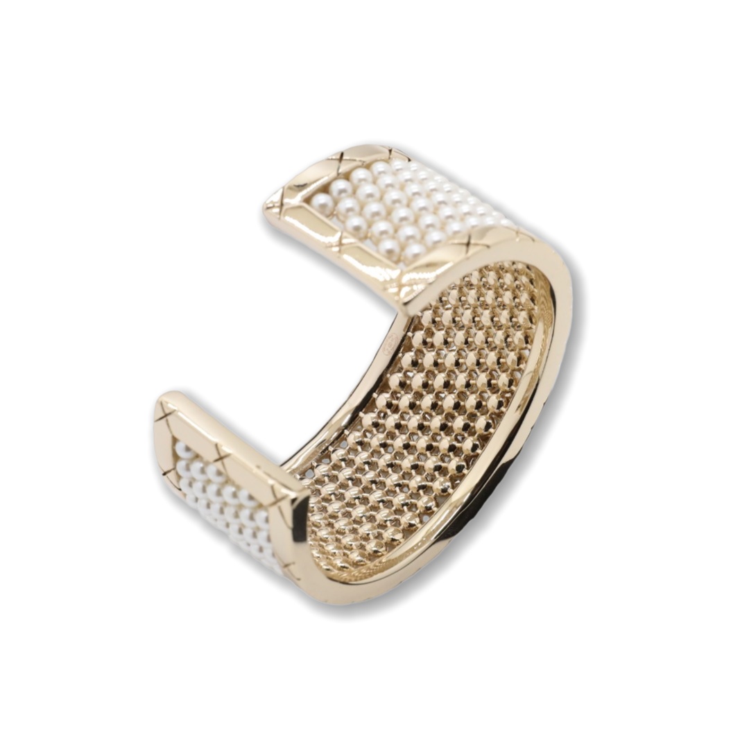 CCS146 CC Pearl Bangle bracelet Large - ccjewelryacc