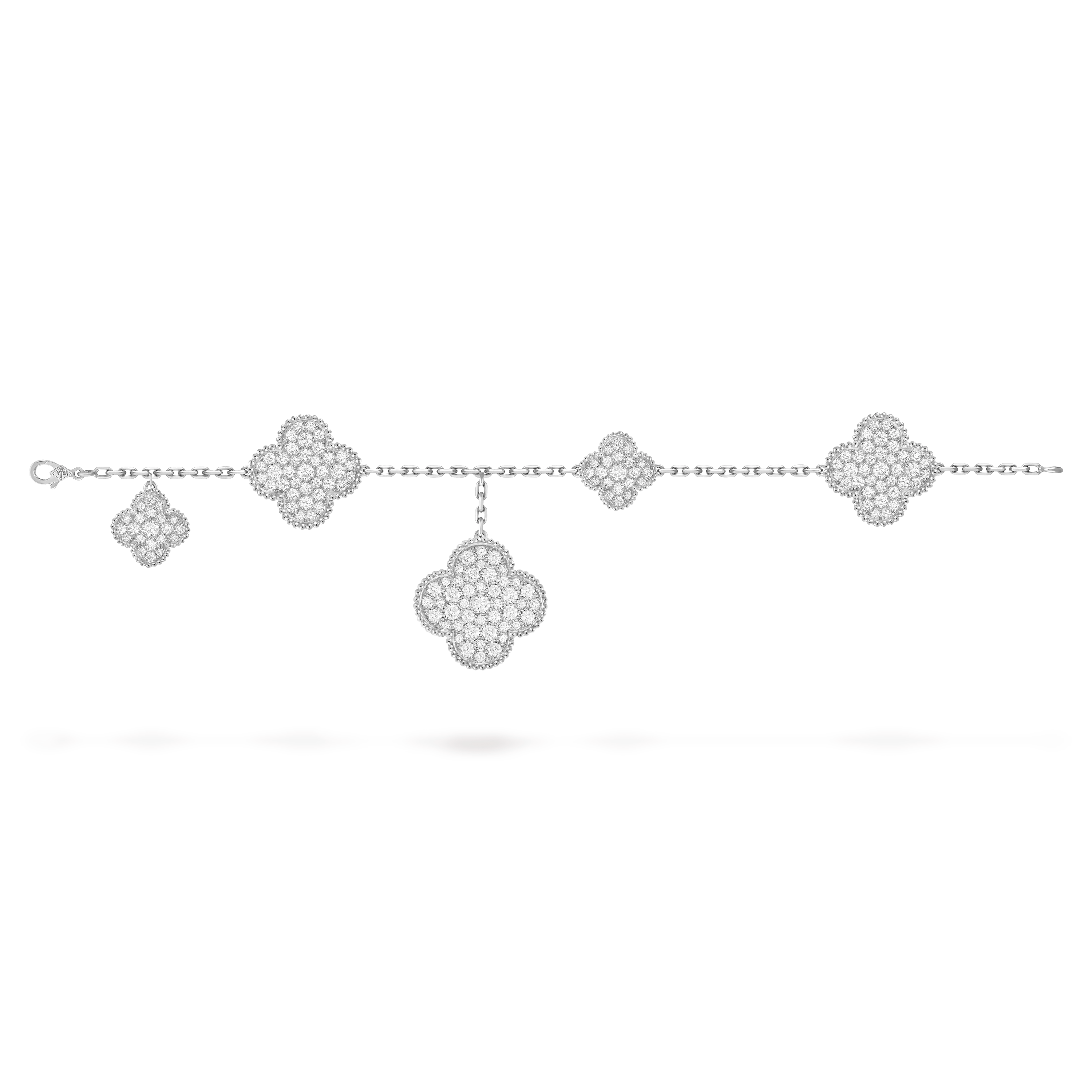 VCS033 VCA Magic Alhambra Diamond bracelet 5 motifs - ccjewelryacc