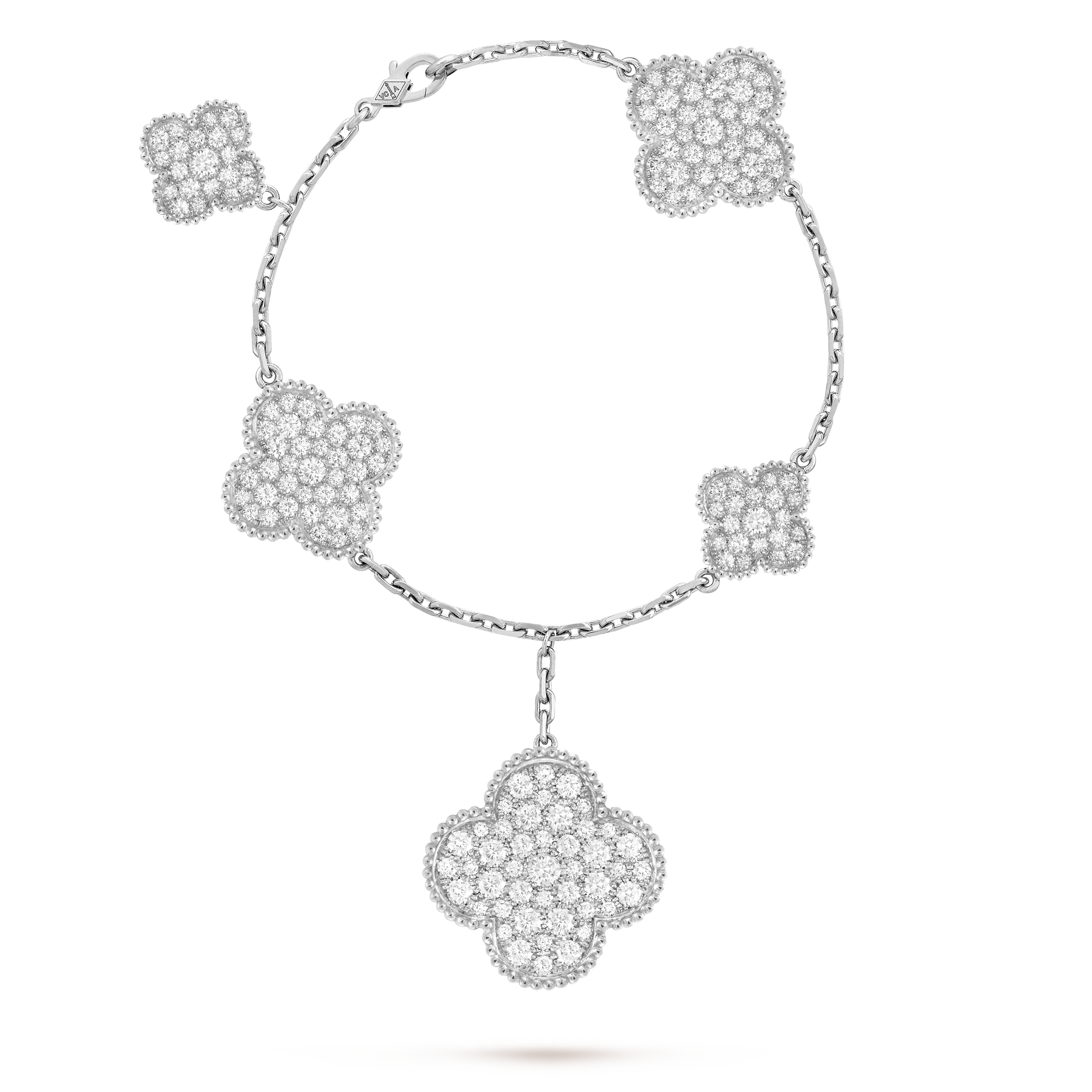 VCS033 VCA Magic Alhambra Diamond bracelet 5 motifs - ccjewelryacc