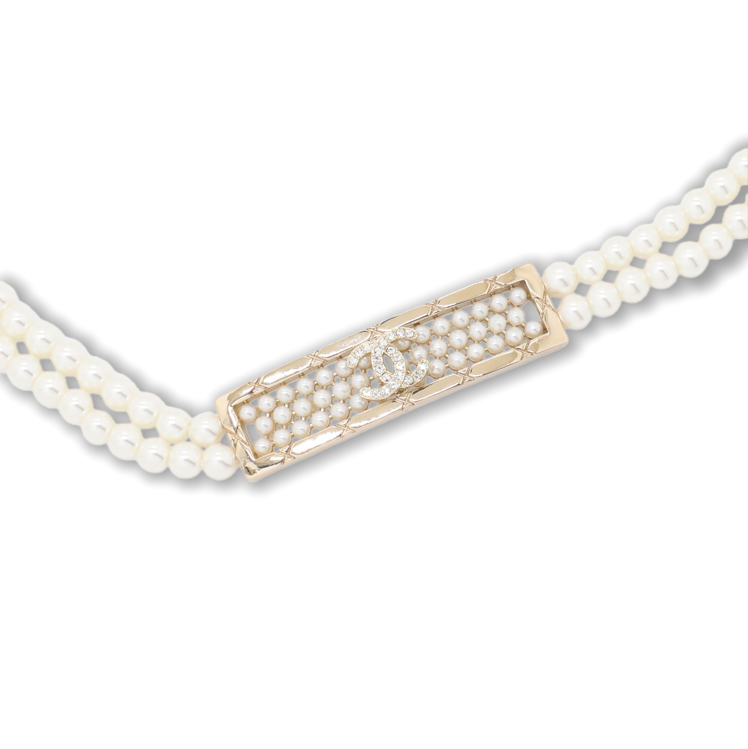 CCW066 Chanel pearl cc waist chain belt - ccjewelryacc