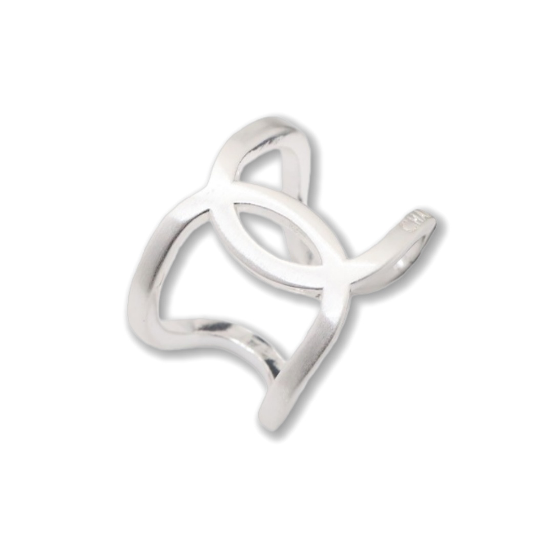 CCR060 Chanel White Gold Brush Ring for Women - ccjewelryacc