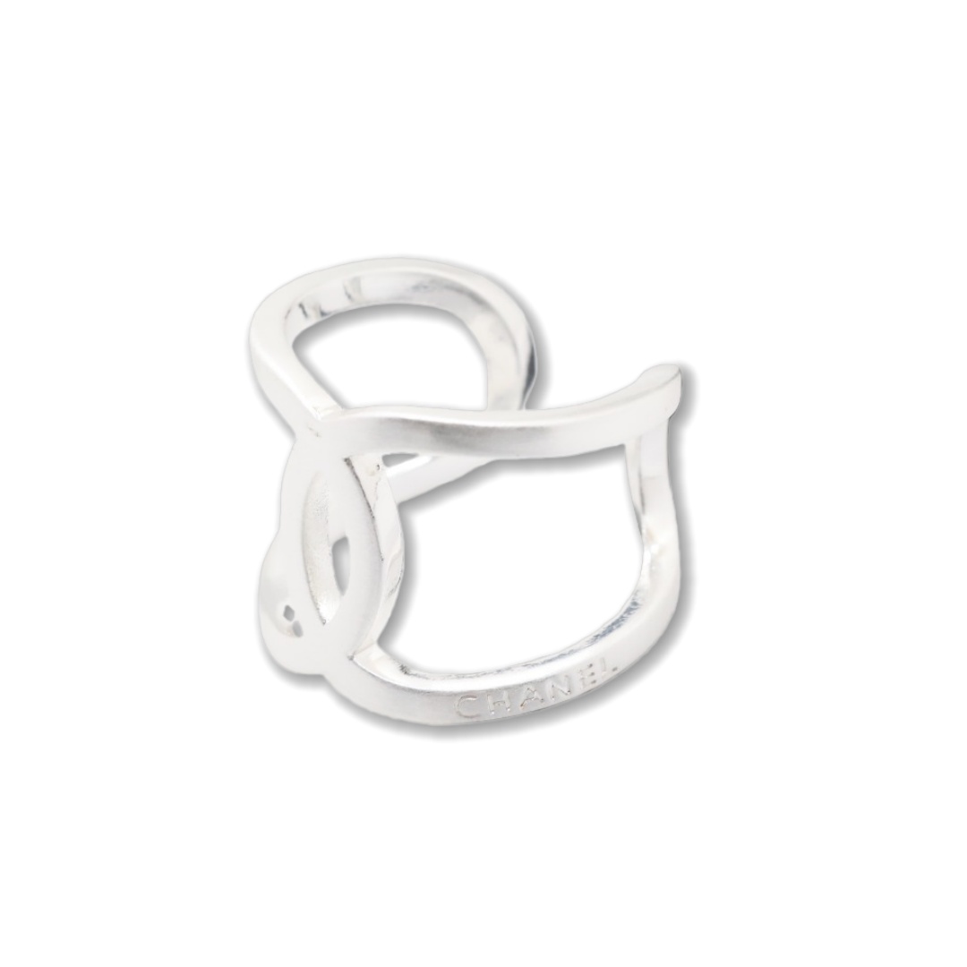 CCR060 Chanel White Gold Brush Ring for Women - ccjewelryacc