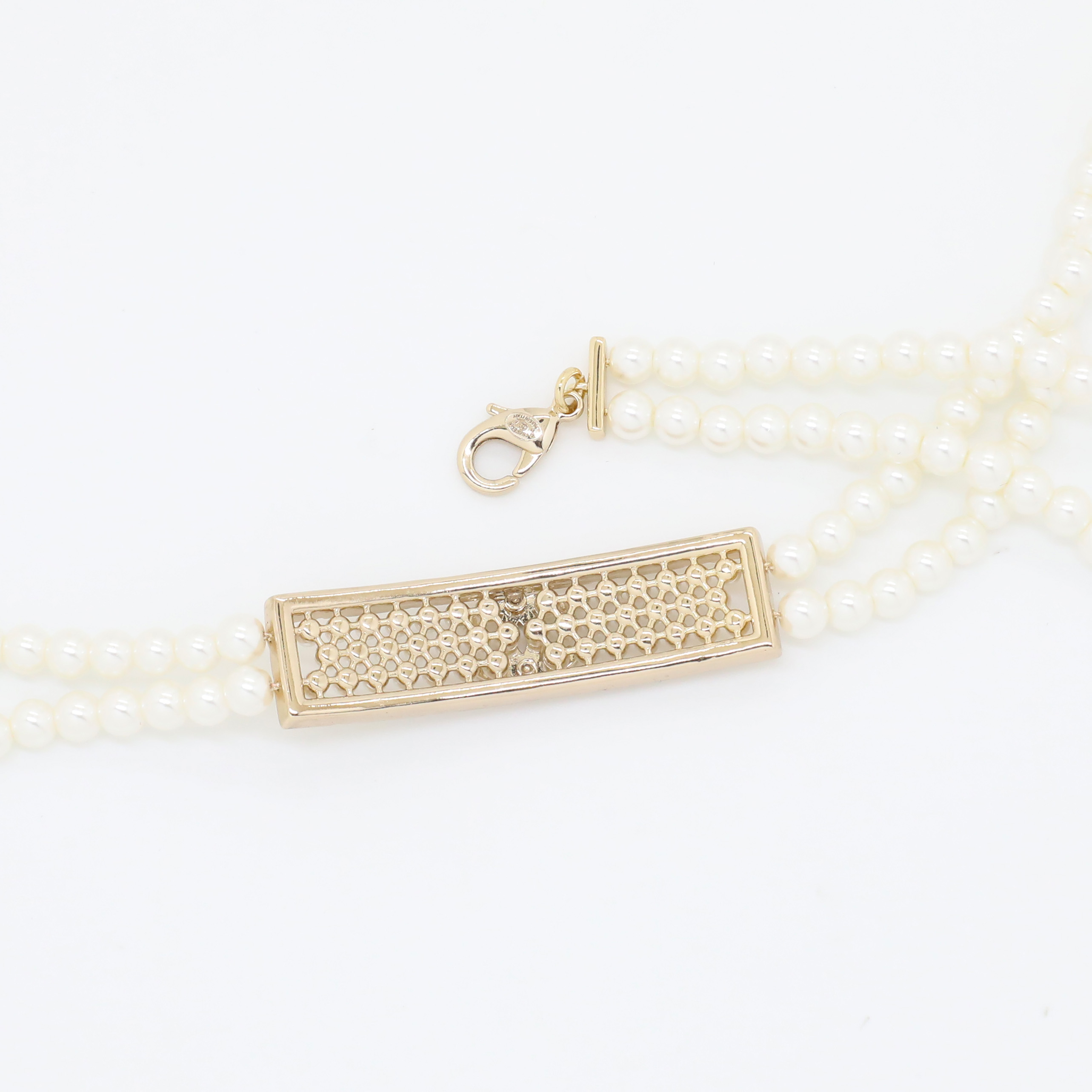 CCW066 Chanel pearl cc waist chain belt - ccjewelryacc