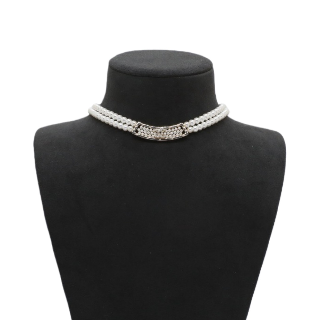 CCN083 Chanel double pearl chain choker necklace for women - ccjewelryacc