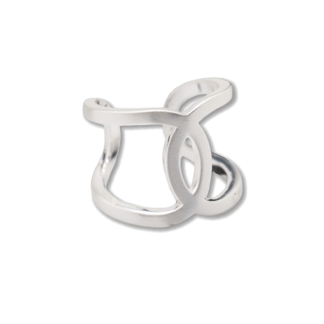 CCR060 Chanel White Gold Brush Ring for Women - ccjewelryacc