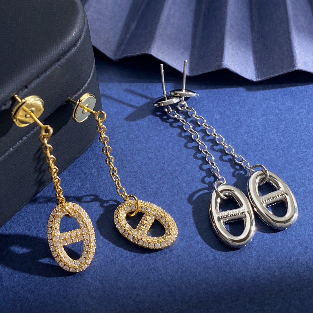 HME009 Hermes Farandole Pendant earrings with crystal - ccjewelryacc