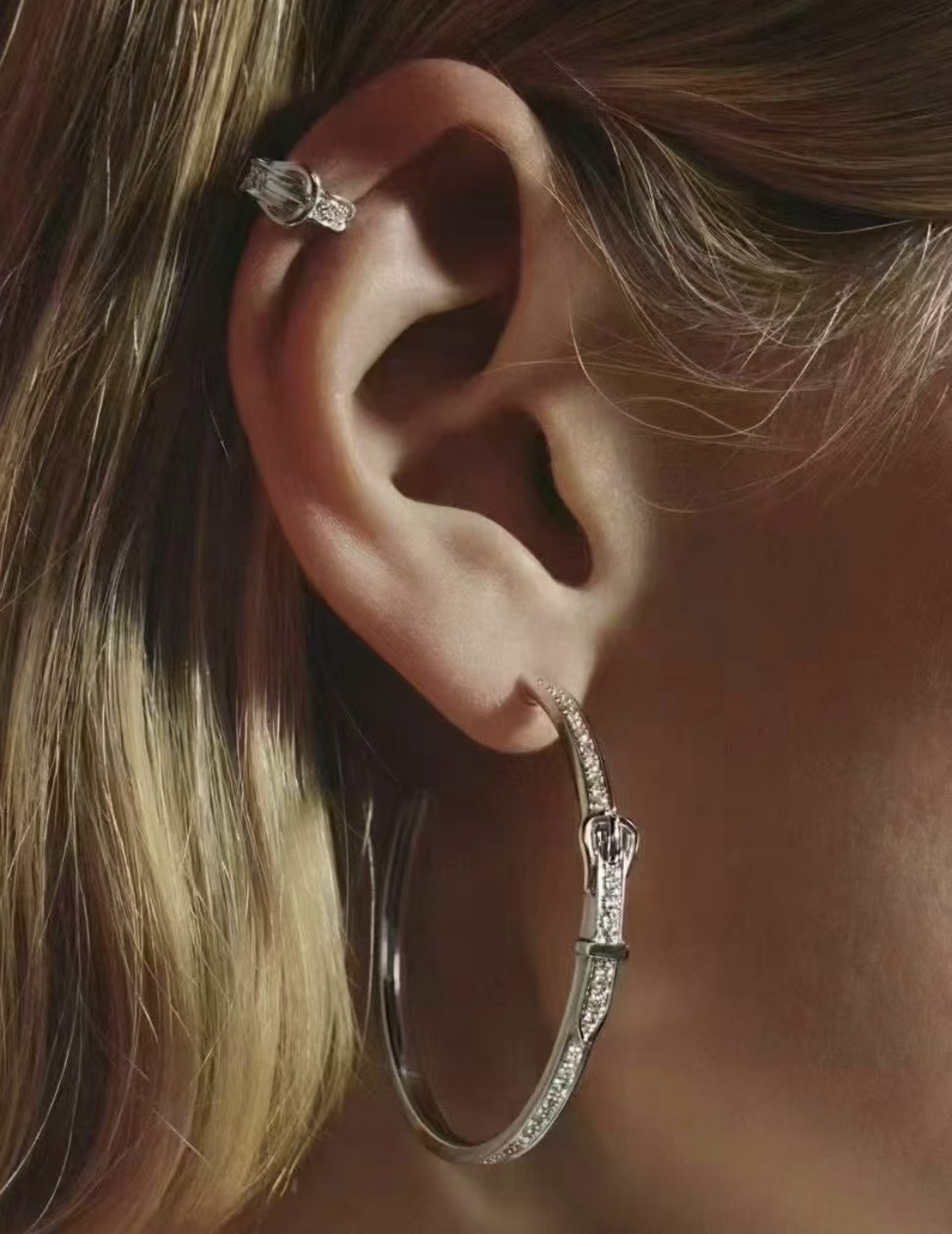 HME013 Hermes Etriviere Hoop earrings, large model - ccjewelryacc