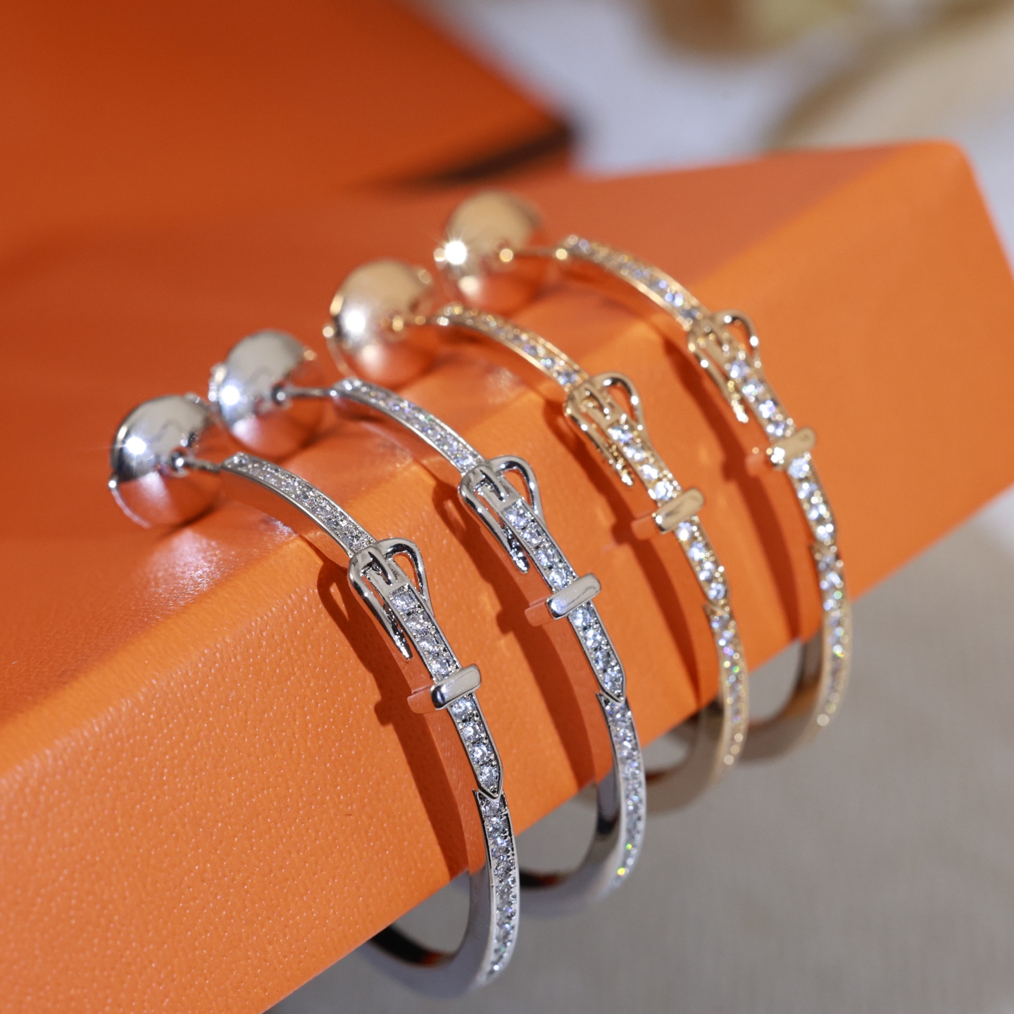 HME013 Hermes Etriviere Hoop earrings, large model - ccjewelryacc