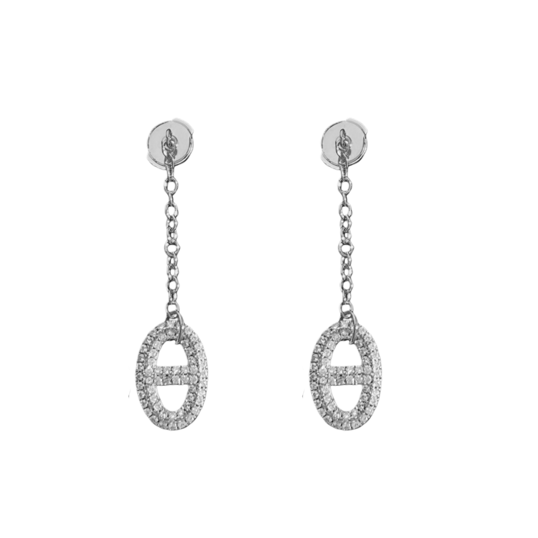 HME009 Hermes Farandole Pendant earrings with crystal - ccjewelryacc