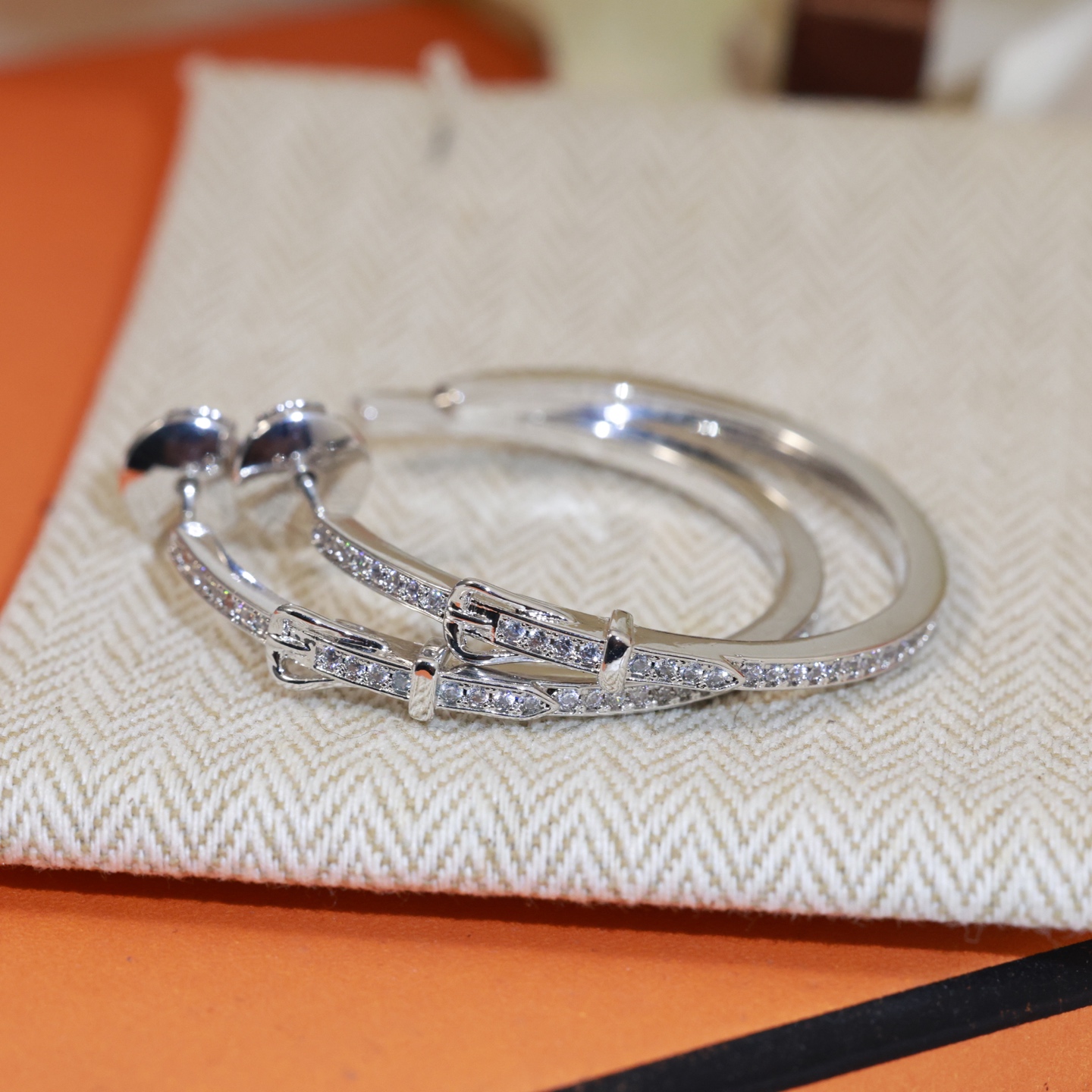 HME013 Hermes Etriviere Hoop earrings, large model - ccjewelryacc