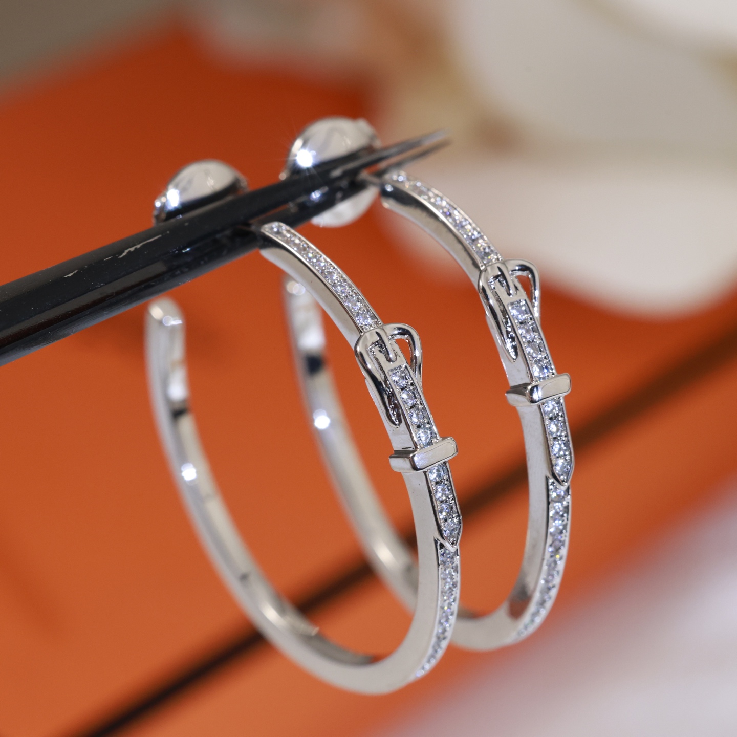 HME013 Hermes Etriviere Hoop earrings, large model - ccjewelryacc